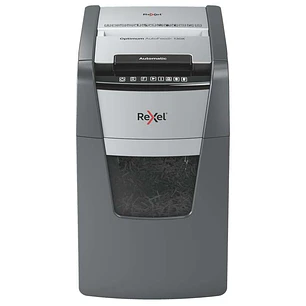 Rexel Optimum AutoFeed 130X Destructora Automatica de Corte en Particulas P-4 - Autoalimentacion 130 Hojas, Manual 8 Hojas - Papelera de 44L - Anti At