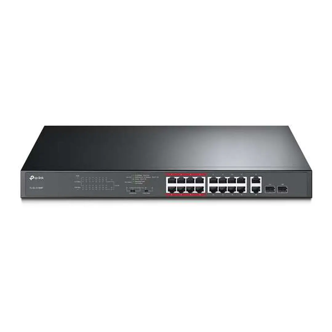 TP-Link Switch PoE de 16 Puertos 10/100Mbps + 2 Puertos Gigabit 1
