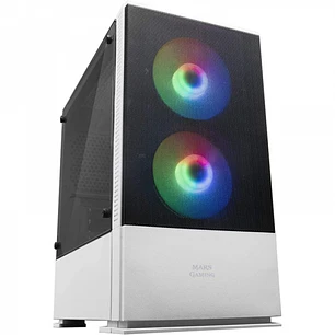 Mars Gaming MCZ Torre Gaming - Ventilacion Avanzada - Iluminacion RGB - Soporte Refrigeracion Liquida - Gestion de Cables Eficiente - Compatible micro