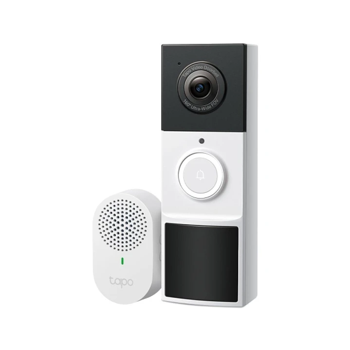TP-Link Tapo TD21 Videoportero - Resolucion 2K 3Mpx - Bateria 6400mAh - Angulo de Vision 160º - IP65 - Recargable - WiFi - Vision Nocturna - Microfono 1