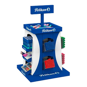 Pelikan Expositor Escolar con 364 Unidades - Incluye: Lapices de Grafito, Sacapuntas, Gomas de Borrar, Correctores, Pegamentos, Boligrafos y Resaltado