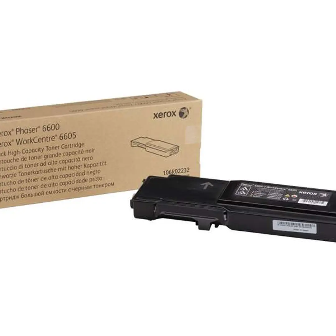 Xerox Phaser 6600/WorkCentre 6605 Negro Cartucho de Toner Original - 106R02232 1
