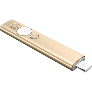 Logitech Spotlight Presentador Inalambrico - Radio de Accion 30m - Vibracion - Color Oro