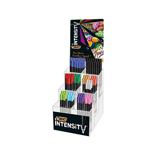 Bic Intensity Fine Expositor de 192 Rotuladores - Punta Fina de 0.8mm - Trazo de 0.4mm - Colores Surtidos
