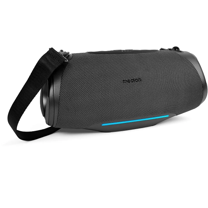 Medion Life P61762 L Altavoz 50W - Bluetooth 5.3 - Modo Broadcast - Resistente al Agua - Hasta 47 Horas de Autonomia - Iluminacion RGB - Color Antraci 1