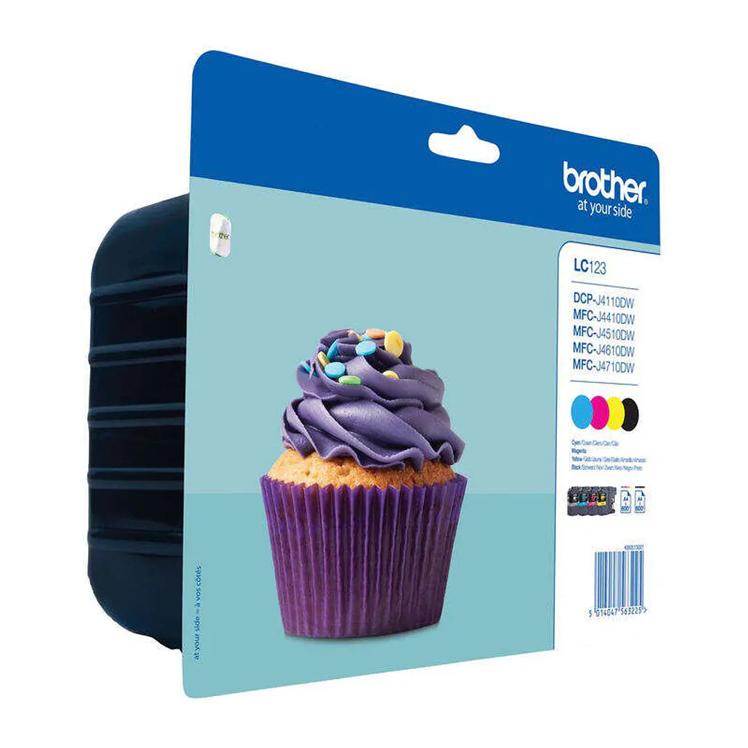 Brother LC123 Pack de 4 Cartuchos de Tinta Originales - LC123VALBP 1