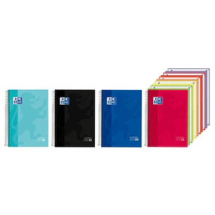 Oxford Cuaderno de Espiral - Formato A4+ - 150 Hojas - Cuadricula 5x5mm - Tapa Extradura - Anti Traspaso de Tinta - Digitalizacion de Textos con App -