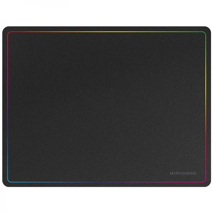 Mars Gaming Alfombrilla Gaming Nanotextil - Deslizamiento Suave - Efecto Rainbow - Base Antideslizante - Alta Durabilidad - Color Negro 1