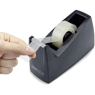 Rapesco Portarollos para Cinta Adhesiva 19mmx33m - Base de Goma Antideslizante - Cinta no Incluida