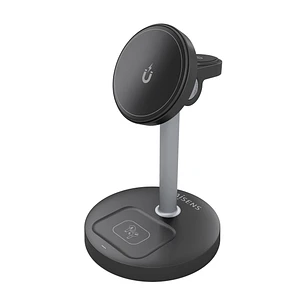 Aisens Cargador Inalambrico 15W - USB-C - Protocolo Qi2 - Moviles, Apple Watch y Auriculares - Proteccion Contra Sobretension, Sobretemperatura y sobr