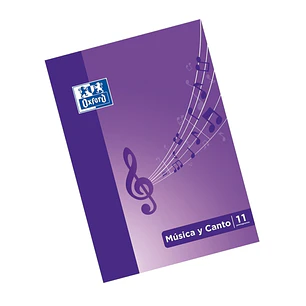 Oxford School Musica & Canto A4 - Libreta Grapada con Tapa Blanda - 24 Paginas 5x5 + 24 Paginas con 11 Pentagramas - Interlineado de 2mm - Ilustracion