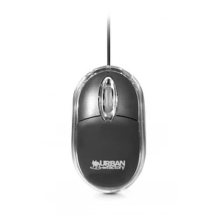 Urban Factory Raton con Cable USB - 800dpi - Uso Ambidiestro - Color Negro