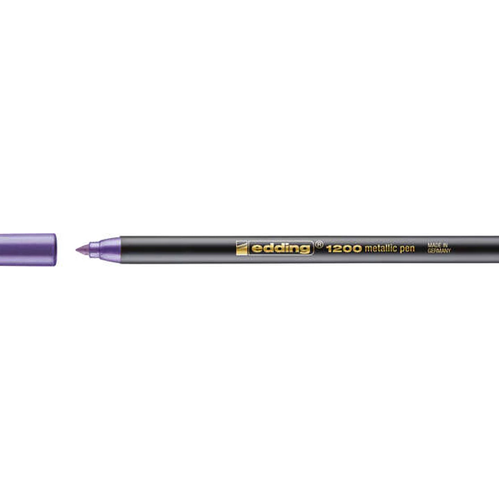 Edding 1200 Rotulador - Punta Redonda - Trazo 1mm - Tinta con Base de Agua - Color Violeta Metalizado 1