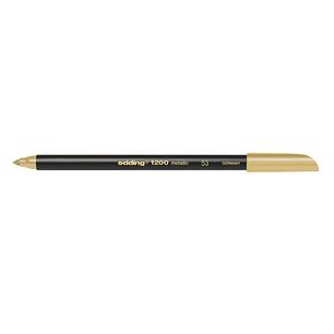 Edding 1200 Rotulador - Punta Redonda - Trazo 1mm - Tinta con Base de Agua - Color Oro