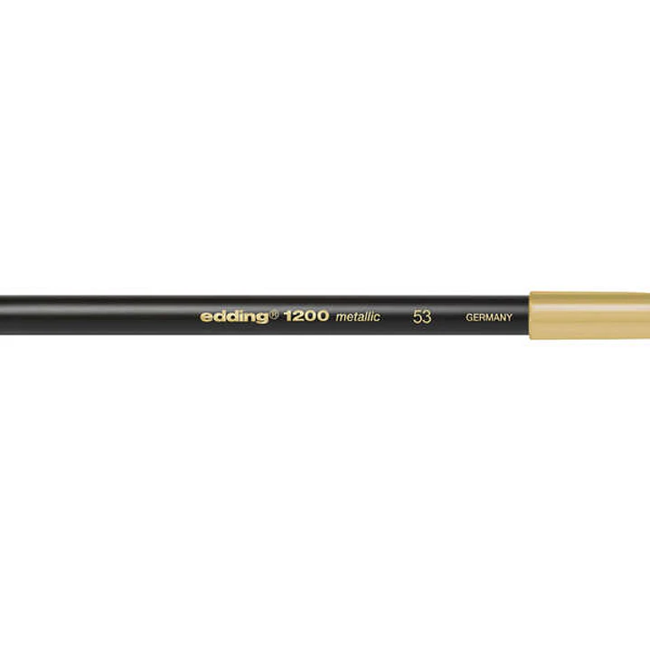 Edding 1200 Rotulador - Punta Redonda - Trazo 1mm - Tinta con Base de Agua - Color Oro 1