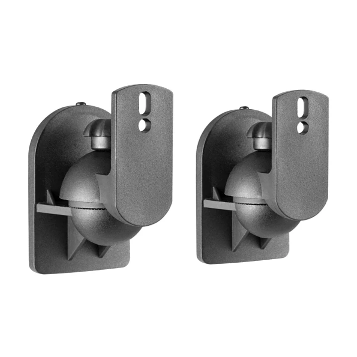 Aisens Pack Soporte Universal de Pared para Altavoces - Giratorio e Inclinable - Carga Max. 3.5Kg - Color Negro 1