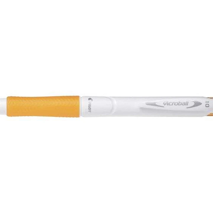 Pilot Boligrafo de Bola Retractil Acroball PureWhite - Recargable - Fabricado con Plastico Reciclado - Punta Redonda 1mm - Trazo 0.28mm - Grip Ergonom 1