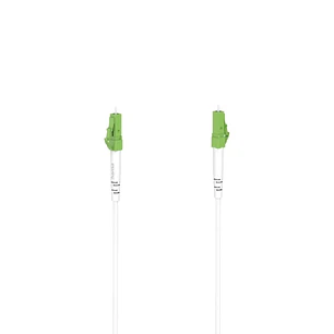 Hama Essential Cable de Fibra Optica Monomodo - Longitud 3m - Transmision hasta 10Gbit/s - Conector LC/APC - Color Blanco