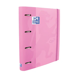 Oxford Touch A4+ Europeanbinder - Tapa Extradura Resistente - Lomo de 45mm - Anillas 4Dx35mm - Recambio 5x5 Incluido - Color Fucsia Pastel