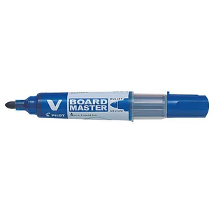 Pilot V-Board Master Begreen Rotulador para Pizarra Blanca - Punta Redonda 6mm - Trazo 2.3mm - 91% Plastico Reciclado - Recargable - Color Azul