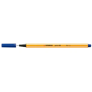 Stabilo Point 88 Rotulador de Punta Fina de Fibra - Trazo de 0.4 mm - Tinta con Base de Agua - Color Azul Oscuro