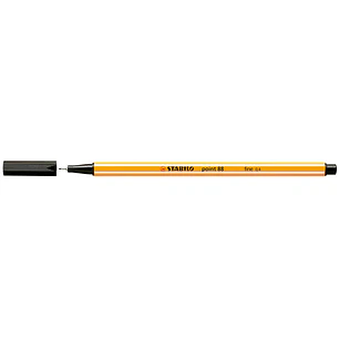 Stabilo Point 88 Rotulador de Punta Fina de Fibra - Trazo de 0.4 mm - Tinta con Base de Agua - Color Negro