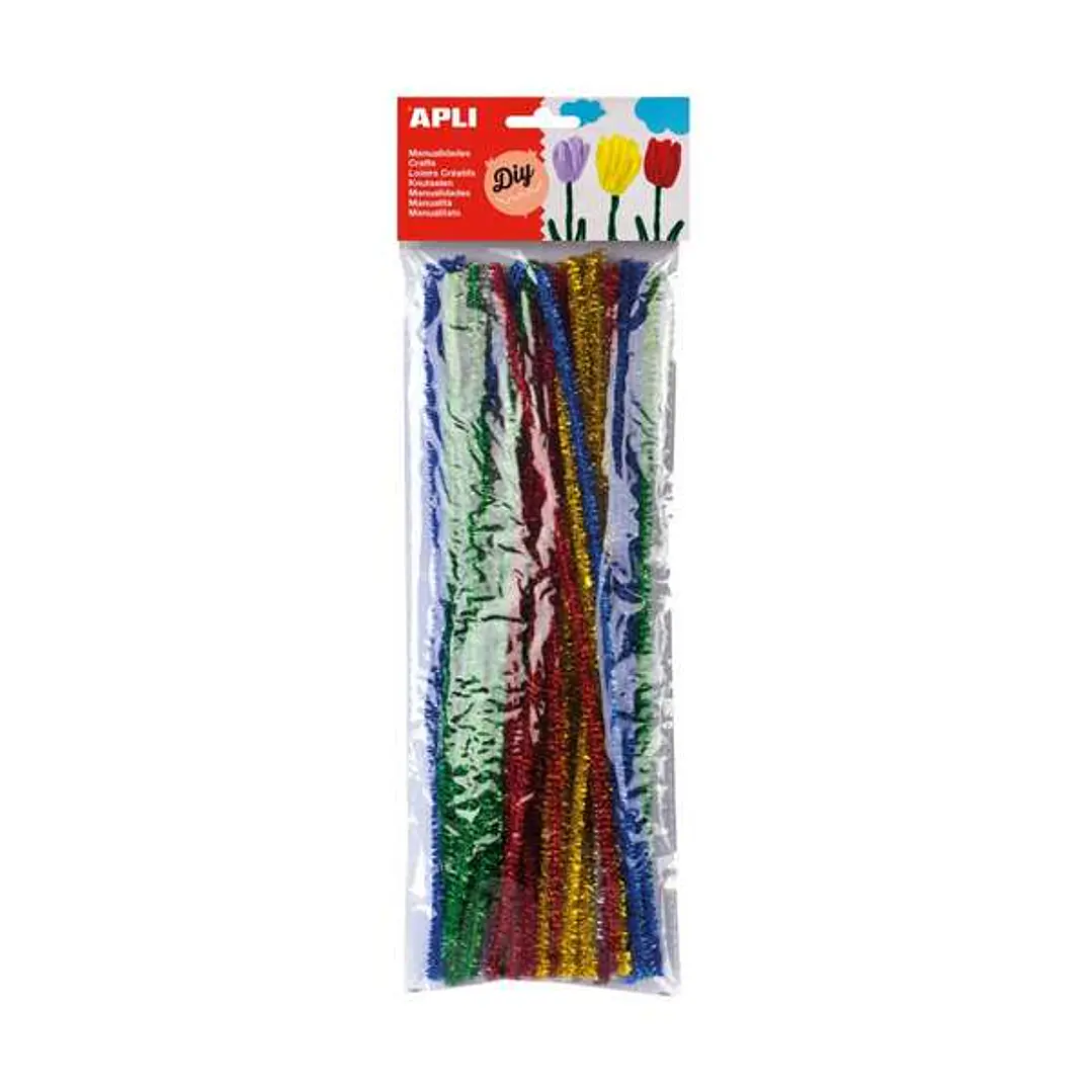 Apli Pack de 50 Limpiapipas Ø 6 mm x 300 mm - Colores Surtidos 1
