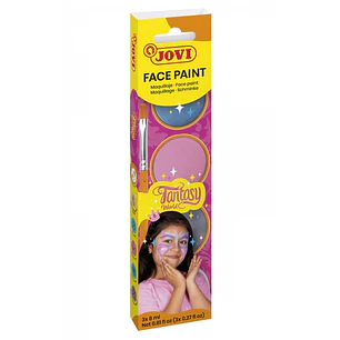 Jovi Fantasy Estuche de Maquillaje Crema - Hipoalergenico - Facil Aplicacion - Incluye Esponja y Pincel - Color Surtido