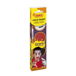 Jovi Scary Estuche de 3 Botes 8ml Maquillaje Crema + Accesorios - Hipoalergenico - Facil Aplicacion - Base Grasa - Eliminacion Sencilla - Color Surtid