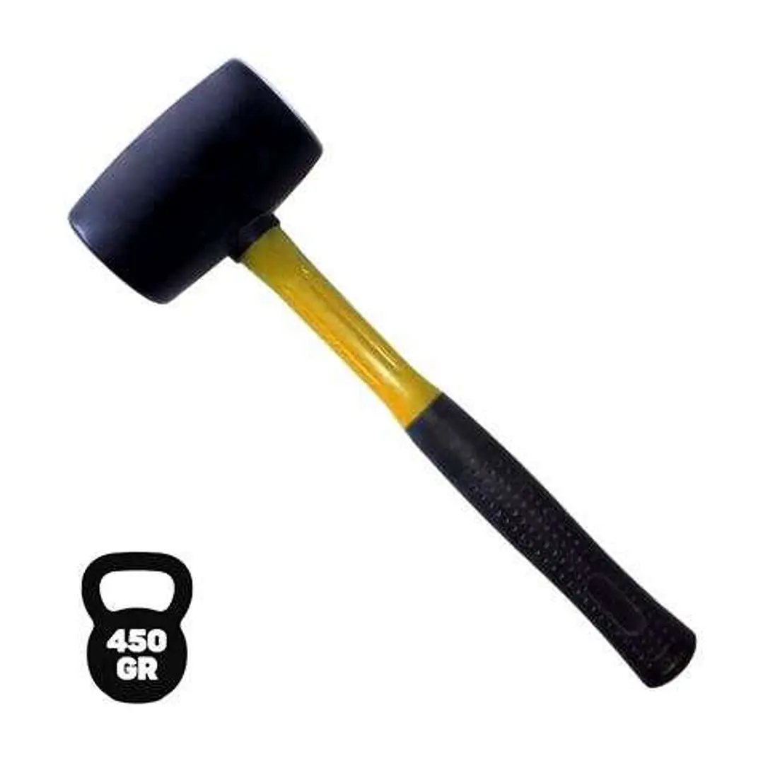 Blim Mazo para Trabajos Delicados - Peso 450G - Cabeza de Caucho - Mango de Fibra - Color Negro 1