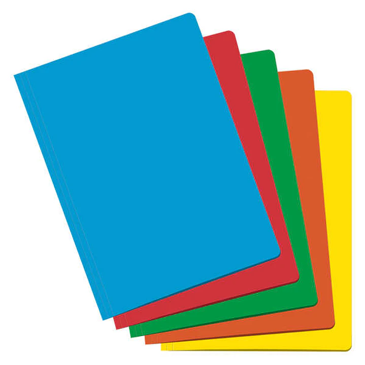 Dohe Pack de 50 Subcarpetas de Cartulina de 180gr Folio - Con Ranura para Fastener - Resistente y Duradera - Ideal para Organizar Documentos - Colores 1