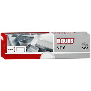 Novus NE 6 Caja de 5000 Grapas NE 6 Galvanizadas para Grapadoras Electricas