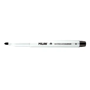 Milan Rotuladores para Pizarra Blanca con Punta Redonda - Punta 3.7 mm - Tinta a Base de Alcohol - Borrable en Seco - Color Negro