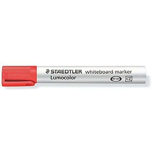 Staedtler Lumocolor 351 Rotulador para Pizarra - Punta Redonda - Trazo 2mm - Capuchon con Clip - Color Rojo