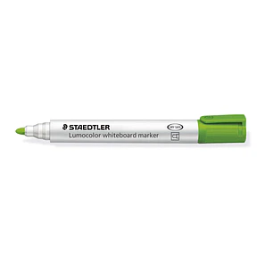 Staedtler Lumocolor 351 Rotulador para Pizarra - Punta Redonda - Trazo 2mm - Capuchon con Clip - Color Verde Lima