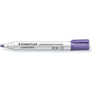 Staedtler Lumocolor 351 Rotulador para Pizarra Blanca - Punta Redonda - Trazo 2mm - Capuchon con Clip - Color Violeta