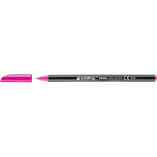 Edding 1200 Rotulador - Punta Redonda - Trazo 1mm - Tinta con Base de Agua - Color Rosa Neon