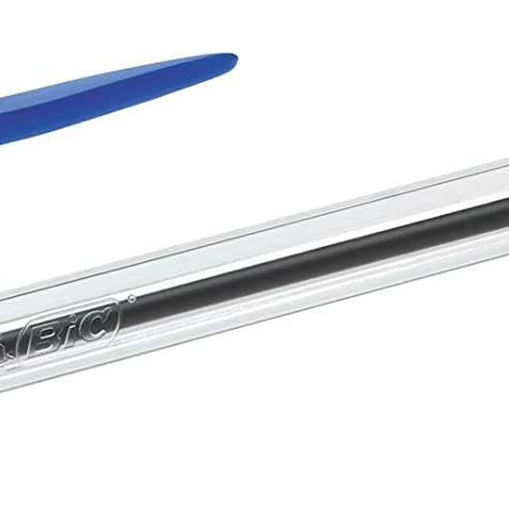 Bic Cristal Original Boligrafo de Bola - Punta Redonda de 1.0mm - Trazo 0.4mm - Tinta con Base de Aceite - Color Azul 1