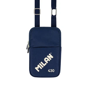 Milan Coleccion 430 Bolso Pequeño Bandolera - Tamaño Bolso 19x2.3x12.8cm - Cierre de Cremallera - Mosqueton de Aluminio - Color Azul Marino