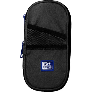 Oxford B-Max Estuche Portatodo Expandible - 1 Compartimento de Gran Capacidad - 2 Bolsillos Exteriores - Fabricado en Material Reciclado - Color Negro