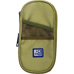 Oxford B-Max Estuche Portatodo Expandible - 1 Compartimento de Gran Capacidad - 2 Bolsillos Exteriores - Fabricado en Material Reciclado - Color Verde