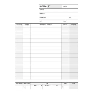 Apli Talonario Factura 1/4 Natural Triplicado A-65 - Papel Autocopiativo - 3 Copias - Numeracion Secuencial - Tamaño Compacto - Natural