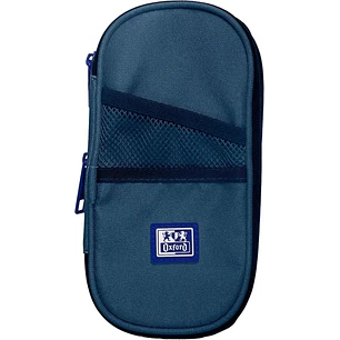 Oxford B-Max Estuche Portatodo Expandible - 1 Compartimento de Gran Capacidad - 2 Bolsillos Exteriores - Fabricado en Material Reciclado - Color Azul 