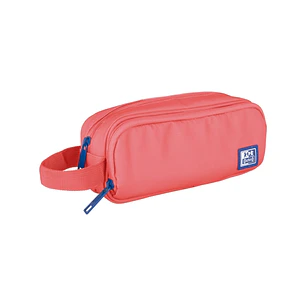 Oxford B-Smart Estuche Portatodo - 3 Compartimentos - Asa Lateral - Fabricado en Material Reciclado - Color Sandia