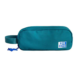 Oxford B-Smart Estuche Portatodo - 3 Compartimentos - Asa Lateral - Fabricado en Material Reciclado - Color Aqua