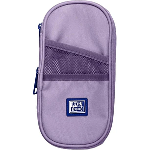 Oxford B-Max Estuche Portatodo Expandible - 1 Compartimento de Gran Capacidad - 2 Bolsillos Exteriores - Fabricado en Material Reciclado - Color Lavan