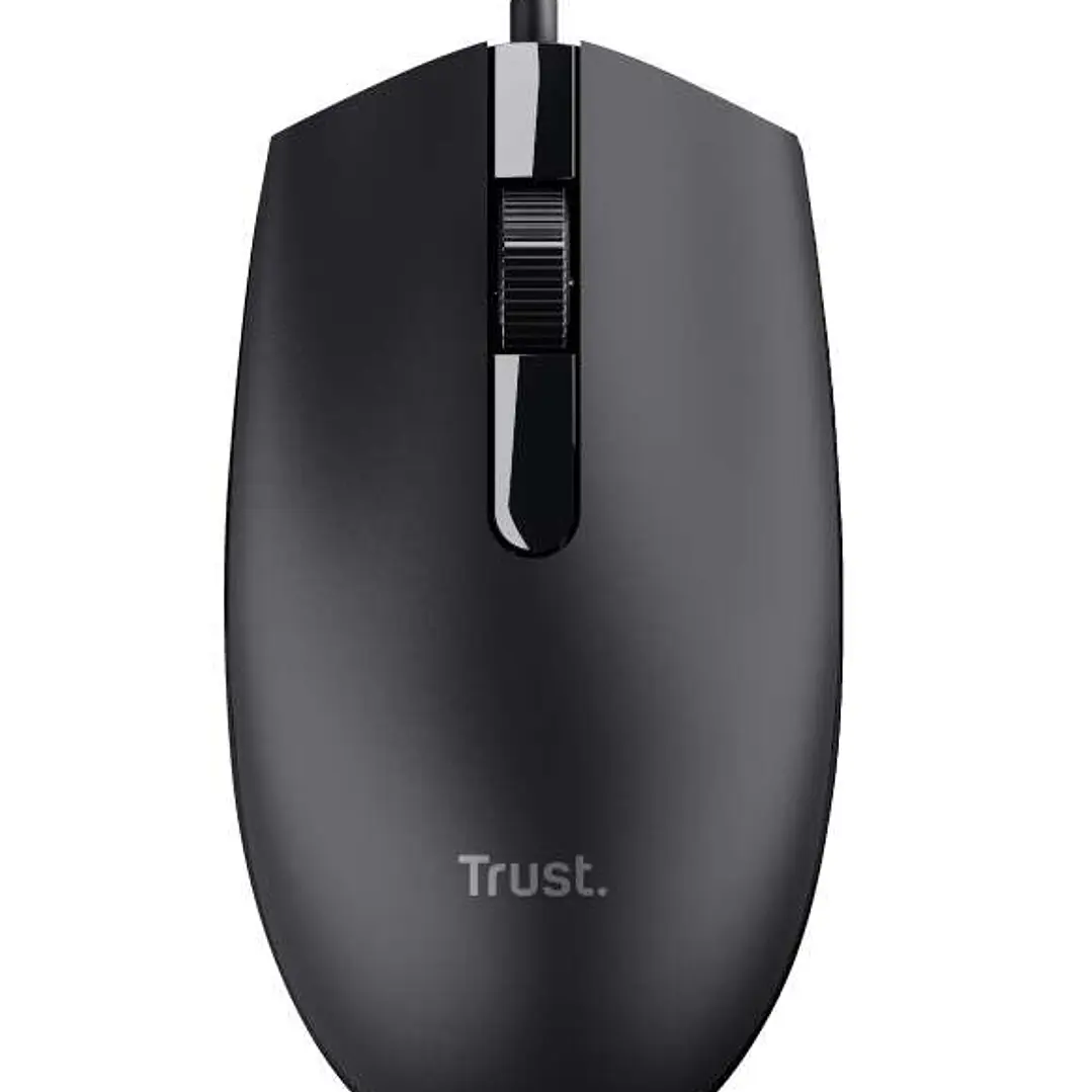 Trust Basi Raton USB 1200dpi - 3 Botones - Uso Ambidiestro - Cable de 1.60m - Color Negro 1
