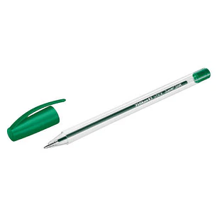 Pelikan Stick Super Soft Boligrafo Trazo 1mm - Tinta Super Fluida - Empuñadura Triangular - Color Verde