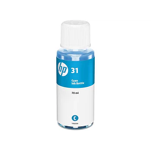 HP 31 Cyan Botella de Tinta Original - 1VU26AE