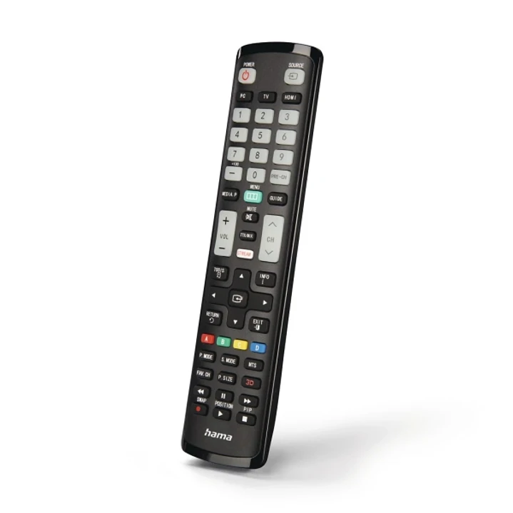Hama Mando a Distancia para TV Samsung - Alcance 10m - 52 Botones - Acceso Directo a Plataformas de Streaming - 21.1x5.1x2.6cm - Color Negro 1